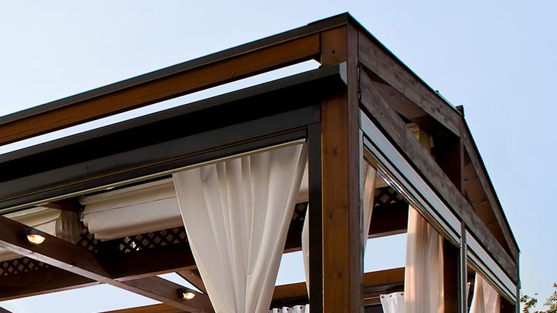 Pergotenda 120 Pitched Roof Wood Pergola For Large Spaces Corradi
