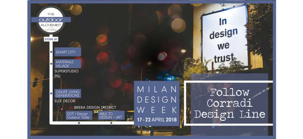 Milano Design Week 2018: Corradi si fa in 4, anzi, in 5, durante la settimana del Salone Internazionale del Mobile