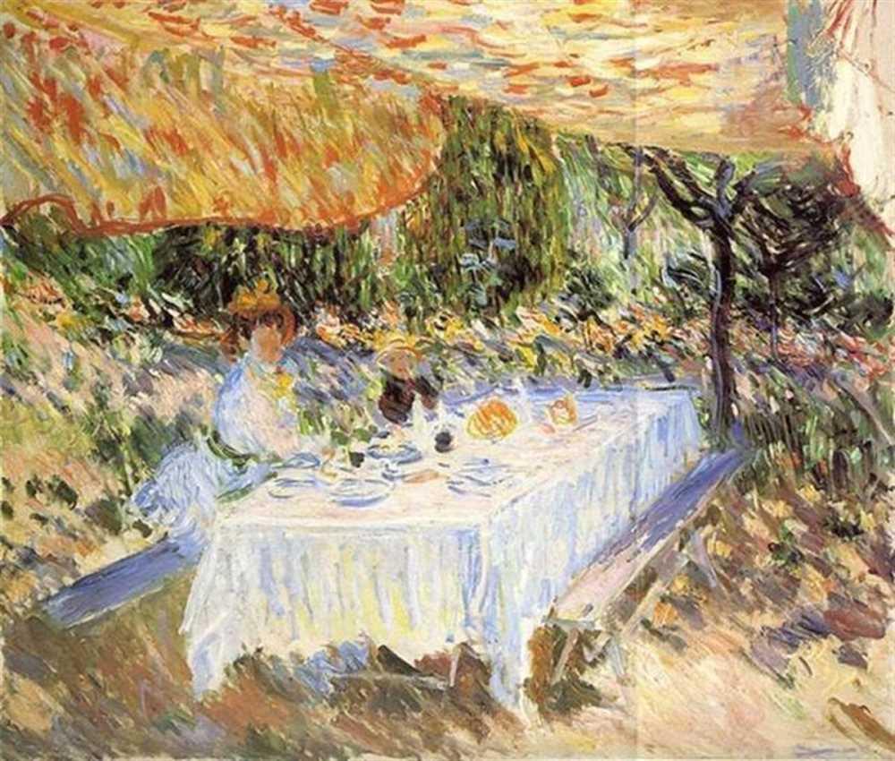 Sous la tente avec Alice, Michel et Claude Monet