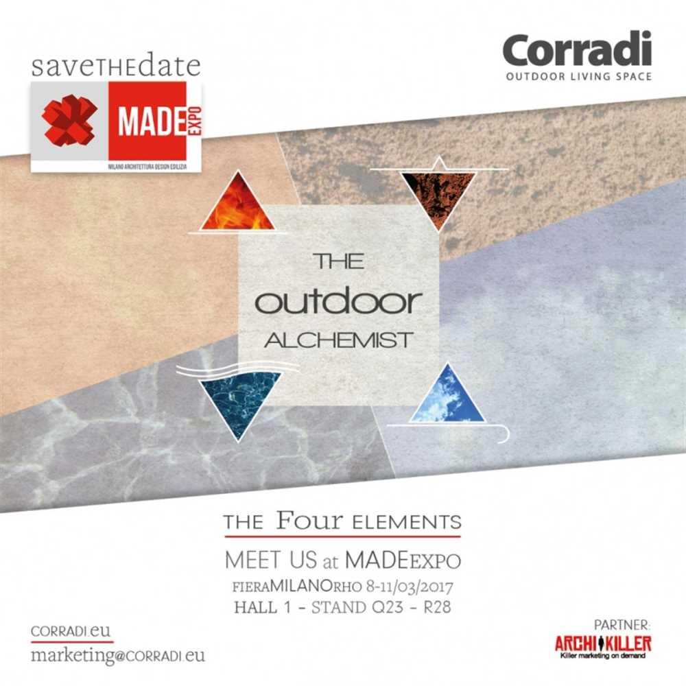  CORRADI AT MADE EXPO: AN AREA INSPIRED TO THE ALCHEMY IN THE FOUR ELEMENTS